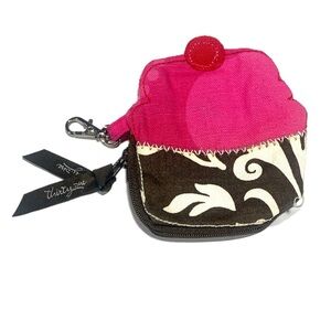 Thirty One Cupcake Coin Pink and Brown Coin Purse - 5207